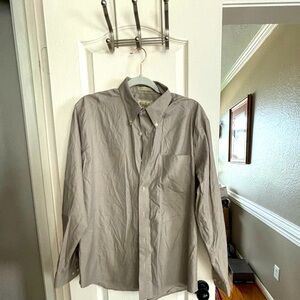 Eddie Bauer. 100% cotton dress shirt size medium wrinkle resistant.